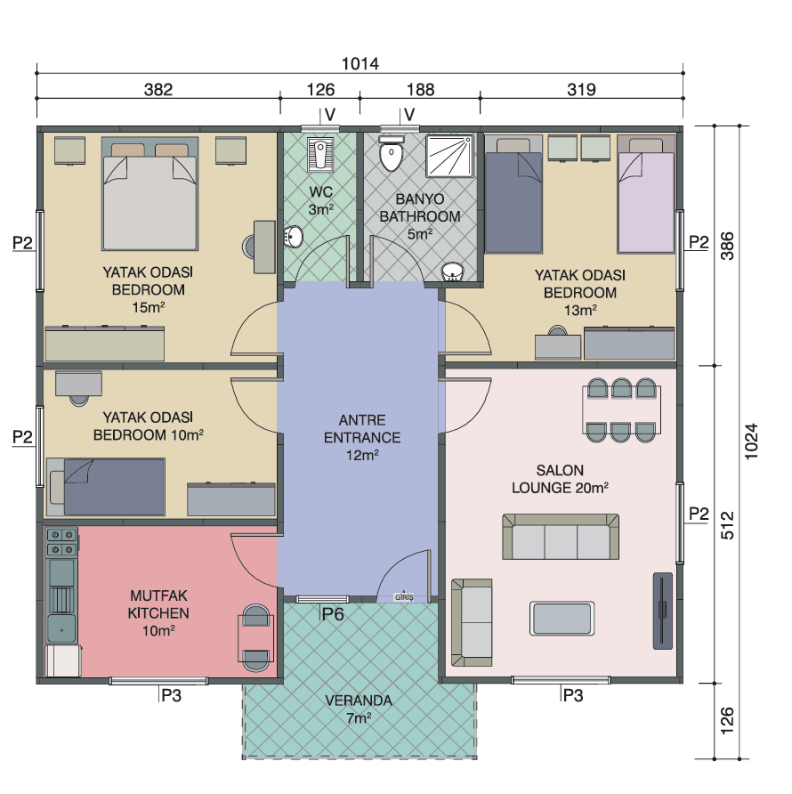 Essential 95 Grand Open Living Area